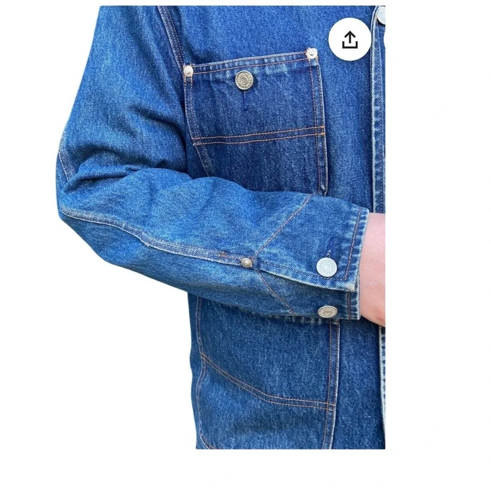 Vintage Ralph Lauren Denim Chore Jacket Corduroy Collar Mens Size M Western - Picture 3 of 13